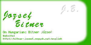 jozsef bitner business card